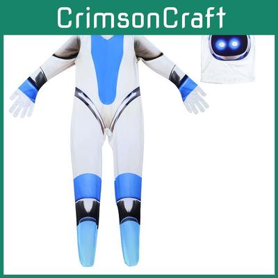 Костюм для косплея Astro Bot Полиэстеровый комбинезон для игрового мероприятия, наряд для переодевания
