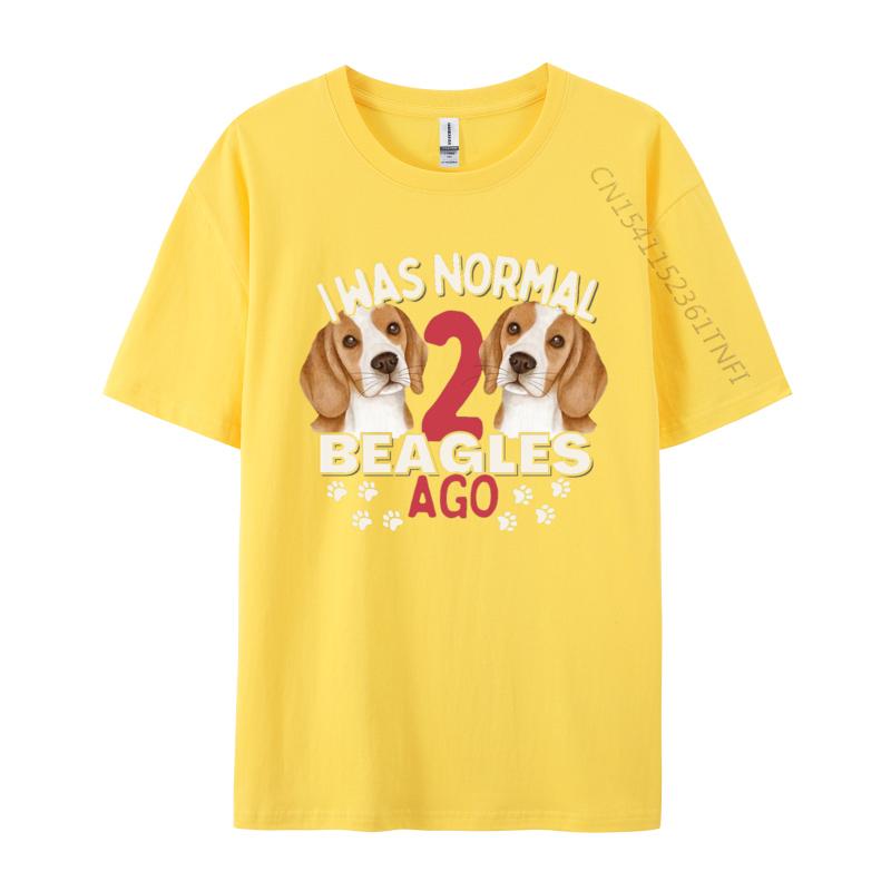 I Was Normal Two Beagles Ago Tshirt Graphic Printed Tshirt Print T Shirt For Men Funny Dog Premium Tshirt