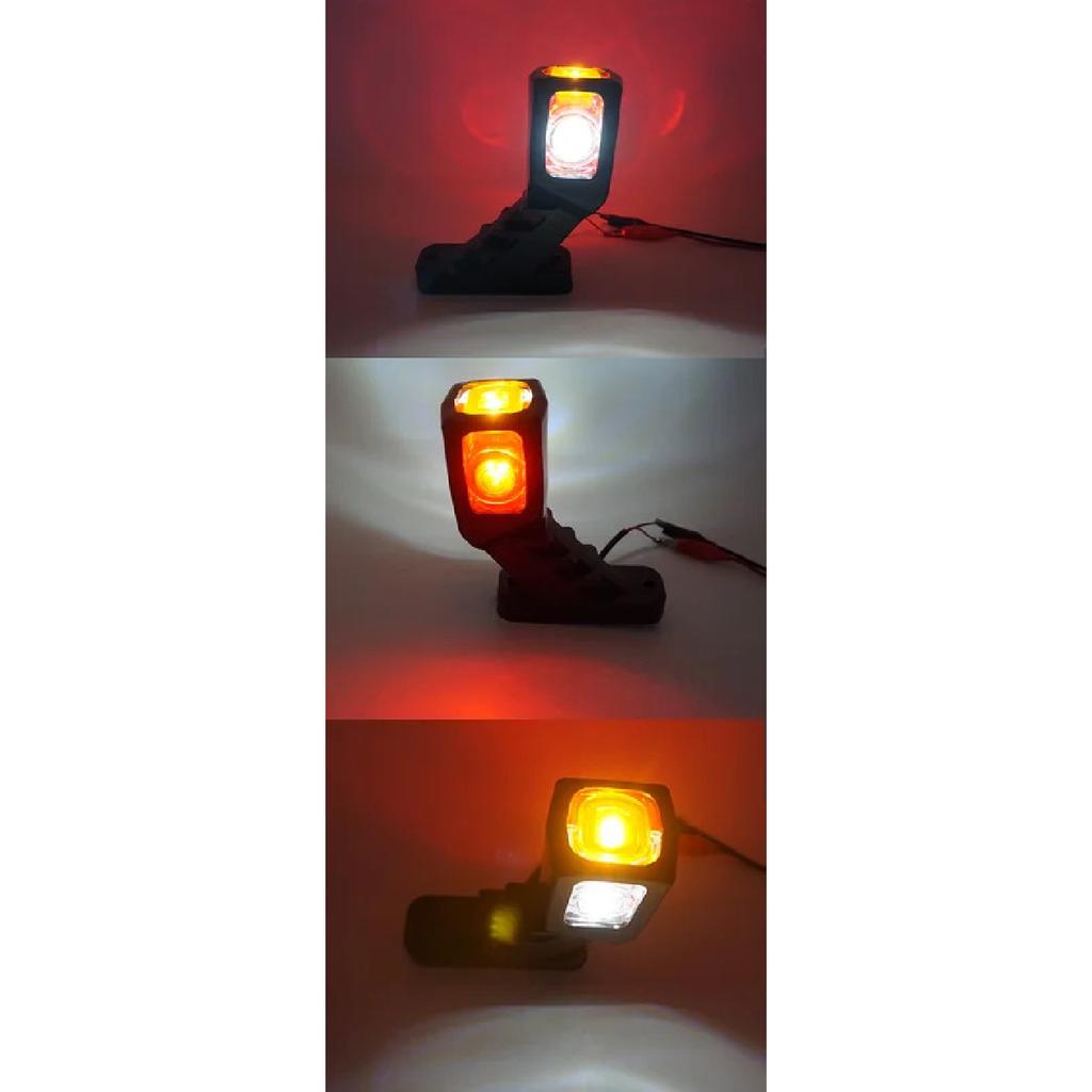 JVISUAL 3 Faces White Red Yellow 12/24V LED Side Marker Light Tail Light For Trailer Truck Van Lorry Indicator Lamp Truck Lamp