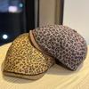 Новая шляпа-берет с леопардовым принтом, женская, весенне-осеннего стиля, персонализированный берет, ретро кепка-утка