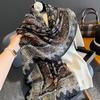 90*180 Элегантный Этнический Большой Шарф Для Женщин Шикарный С Принтом Каштан Пляжное Полотенце Шарф На Шею И Накидки Для Женщин