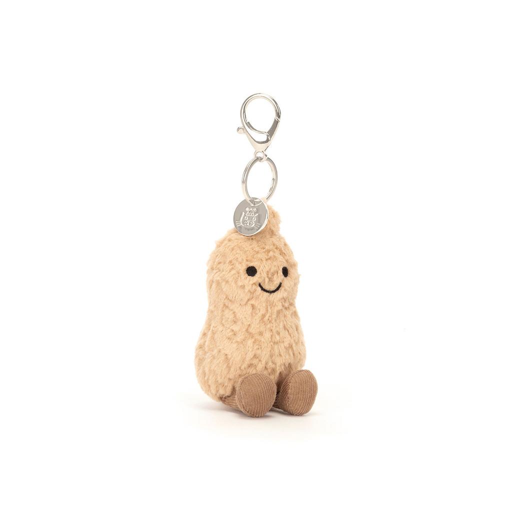 JELLYCAT Fun Food Amuseables Мешочек с арахисом Брелок-арахис Коричневая кукла Плюшевый кулон Сидящий Высота 12 см