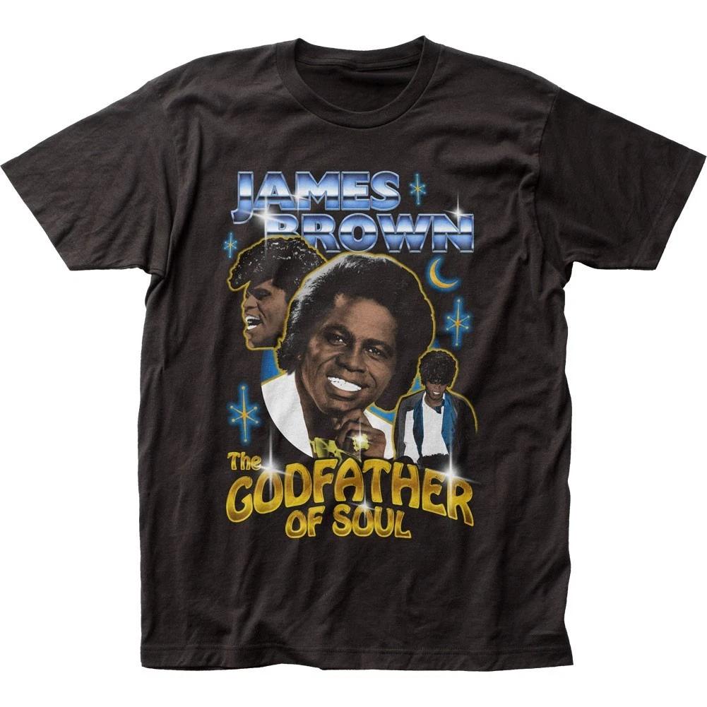 James Brown 90’s Style Mens T T-Shirt Music Classic Concert Soul Tee Black
