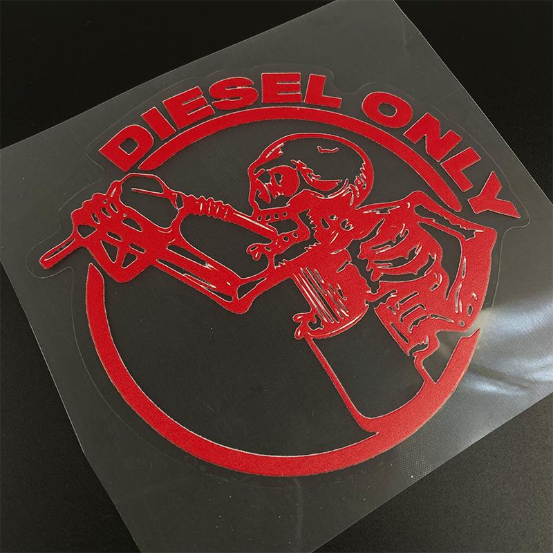 1 шт., только для дизельного топлива, скелет, пьющий, наклейки на автомобиль, водонепроницаемая крышка топливного бака для бензина, прочные виниловые наклейки, украшение в виде черепа
