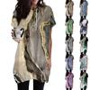 Women's  Hoodies Casual Short Sleeve Shirts Fashion Print Tunic Tops With Pockets