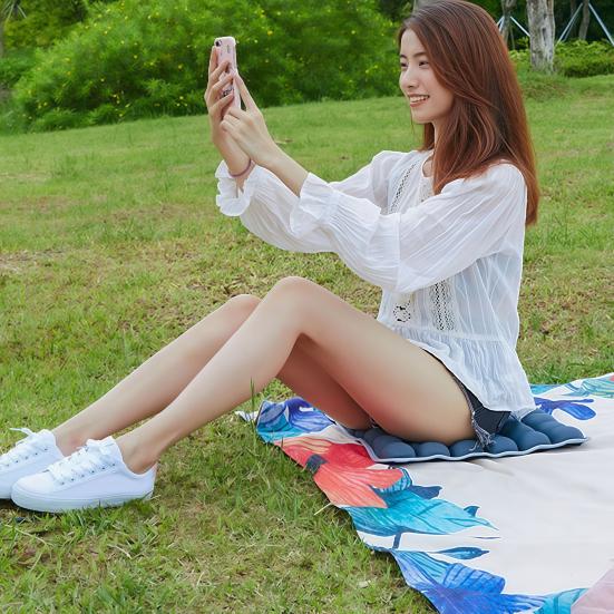 Inflatable Air Cushion for Office Chair Portable TPU Seat Pad with Built-in Pump Foldable Hip Support