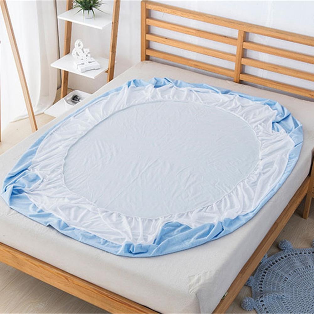 Waterproof Anti Mite Mattress Pad Cover Fitted Sheet Blue 90*190+30cm