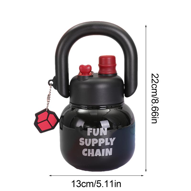 Бутылка для воды с большим животом Изолированная бутылка для воды Нержавеющая сталь Милые бутылки для воды с ручкой Большая емкость Чашка для воды Портативная