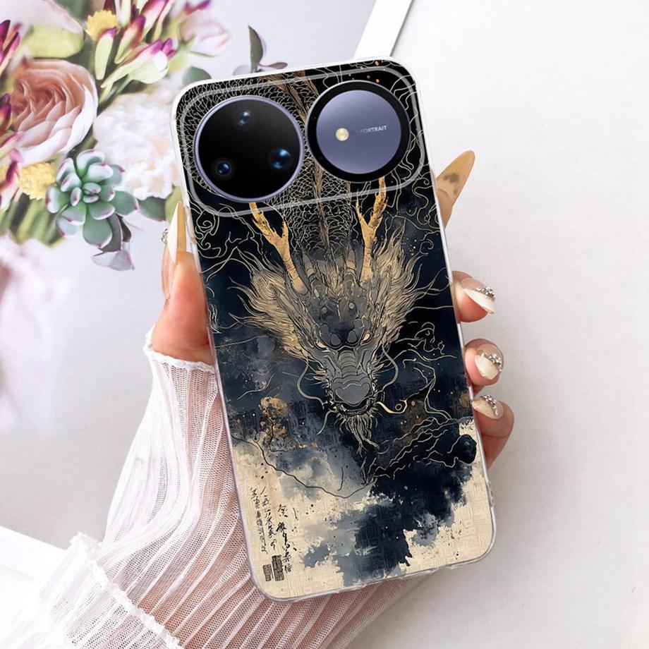 Чехол для телефона Huawei Nova 15 Ultra 15 Pro Мягкая прозрачная силиконовая задняя крышка Бабочка Дракон Кошка Цветочная роспись Funda Nova15 Capa