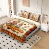 3 предмета Набор постельного белья без наволочек с принтом тыквы в осенней тематике ко Дню благодарения Несколько размеров Спальни Общежитие Комфортный Машинная стирка
