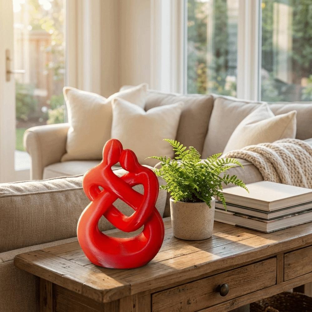 Plastic 3D Printed Figure Romantic Kiss of Love Figurine Home Decoration