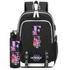 2Pcs/set Cartoon Backpack Large Capacity Bookbag With 750ml Water Bottler Laptop Student Boy Girl School Bag Travel Bag Kid Gift
