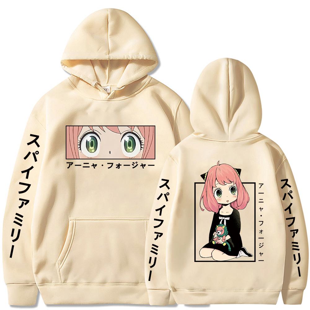 Spy X Family Аниме-толстовка с капюшоном Anya Printed для мужчин и женщин, толстовки с капюшоном, распространенная толстовка Harajuku Streetwear, унисекс, удобный пуловер