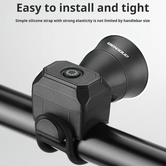 Electric Bike Horn 120dB Loud Sound IPX4 Waterproof USB Rechargeable Mini MTB Road Mountain Bicycle Handlebar Alarm Bell Bike Accessories