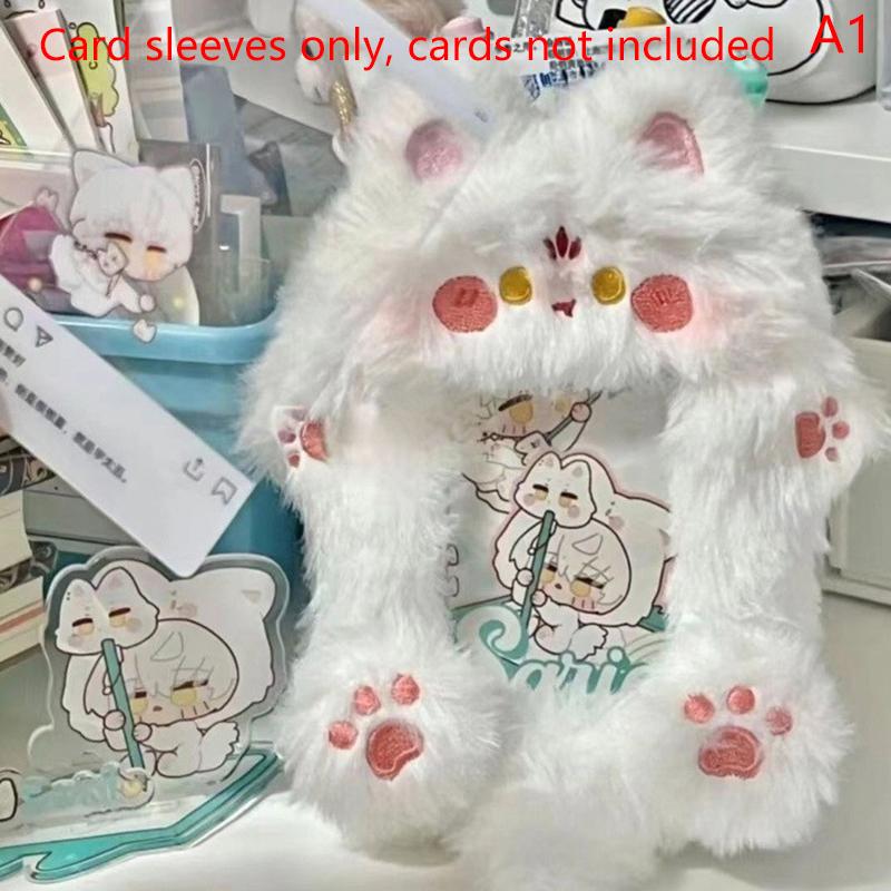 Милый кролик плюшевый набор для карточек Ins Meal Card держатель для фотокарточек ID Card защитные чехлы для маленьких карточек держатель для фотокарточек