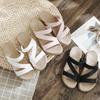 Ladies New Cotton Slippers Beach Shoes Fashion Outer Wear Casual All-match Student Sandals and Slippers Slippers