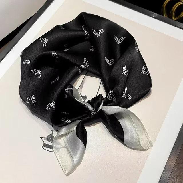 Scarf Silk Bandana Women Square Scarves Wrap Kerchief Spring Fashion Luxury High Quality Headband Hijab Shawls