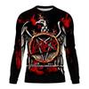 Мужская футболка с длинным рукавом, круглый вырез, череп ужаса, 3D-принт SLAYER, уличный тренд, стиль Харадзюку, хип-хоп одежда, толстовка, топы