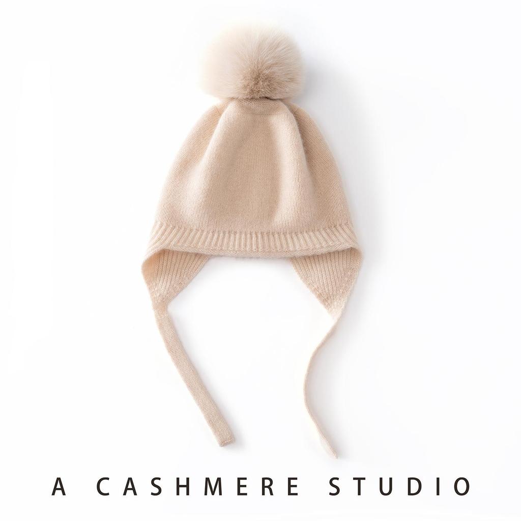 Children's Cashmere Knit Hat for Autumn & Winter - Warm, Ear Protection, Fashionable, Versatile, Turban Style for Boys and Girls