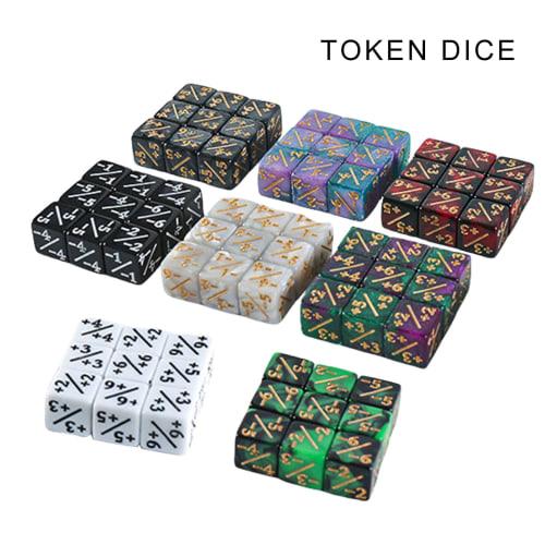 Ukbzxcmws 36 Pieces Loyalty Counter Dice, Acrylic 6-Sided Dice Cubes, Small Token Dice, Card Game Accessories for Party Table Games