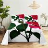 Red Rose Bed Sheets and Pillowcases for Double Beds Single 3D Flower Bedsheets Set with Pillow Case 2pcs 3pcs Queen Full Size