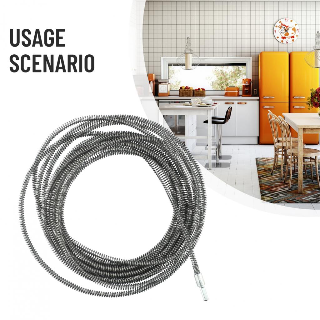 Надежная электрическая дрель для прочистки сливов 5 метров пружинная стальная проволока для прочистки раковины