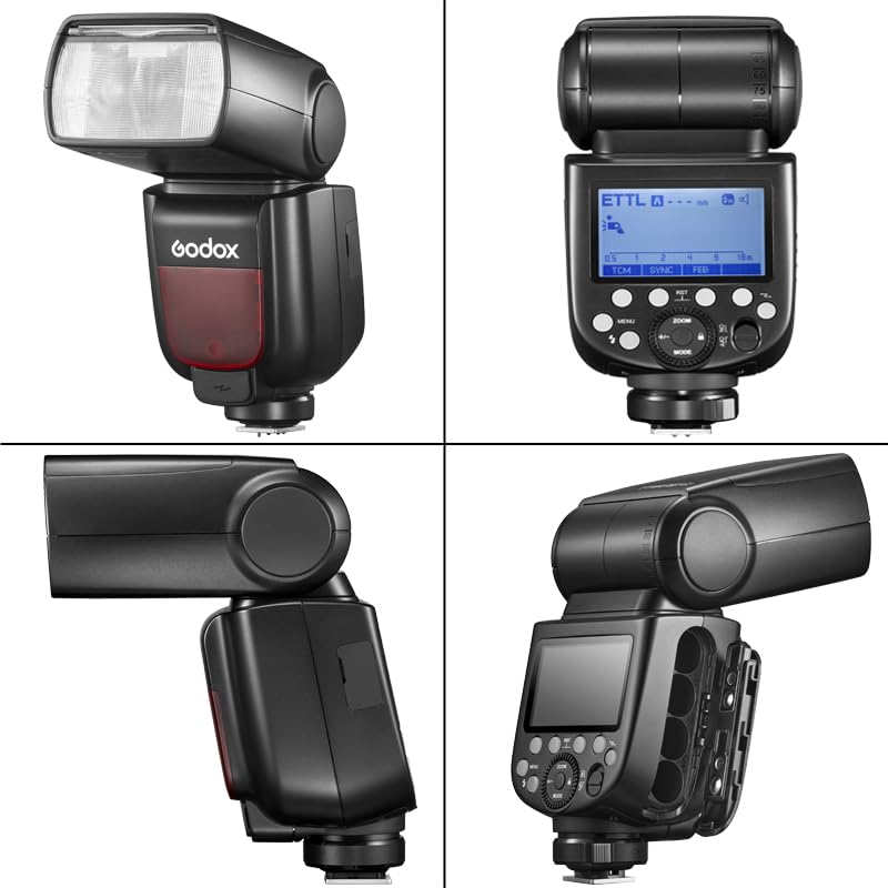 Авторизованная вспышка GODOX Flash Strobe GN60 TTL Speedlite Strobe HSS с высокоскоростной синхронизацией и временем перезарядки, беспроводная система X, совместимая с камерами FUJIFILM [GODOX