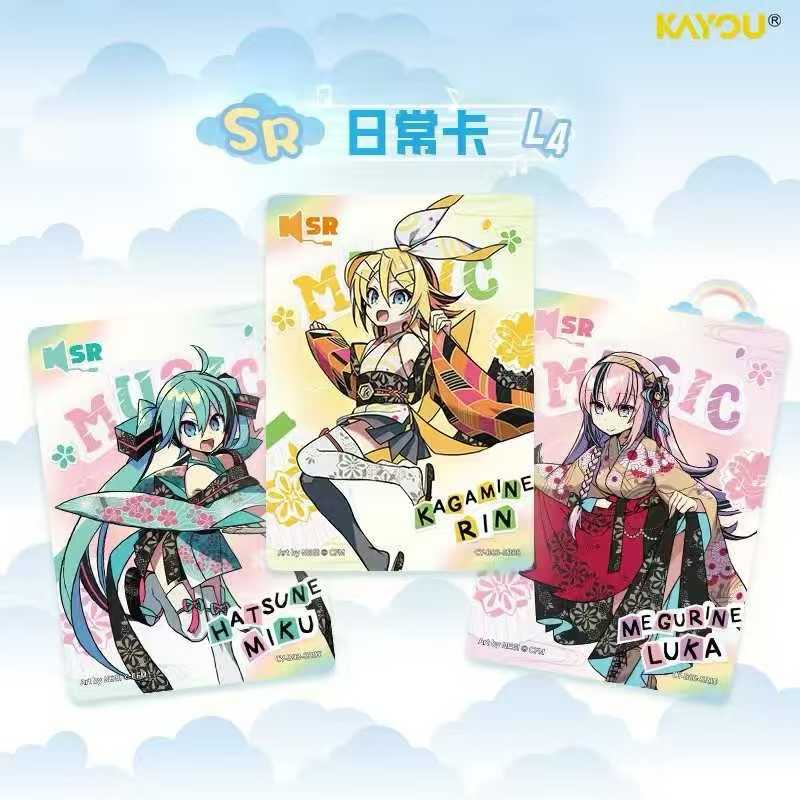 KAYOU Genuine Hatsune Miku Card Piapro Characters Virtual Singer Charm Pack Anime Collectible Cards Toy Gifts