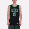 Jordan Баскетбольная майка NBA Celtics Tatum No. 0 Мужские топы Fan Edition Black Green CV9470-011