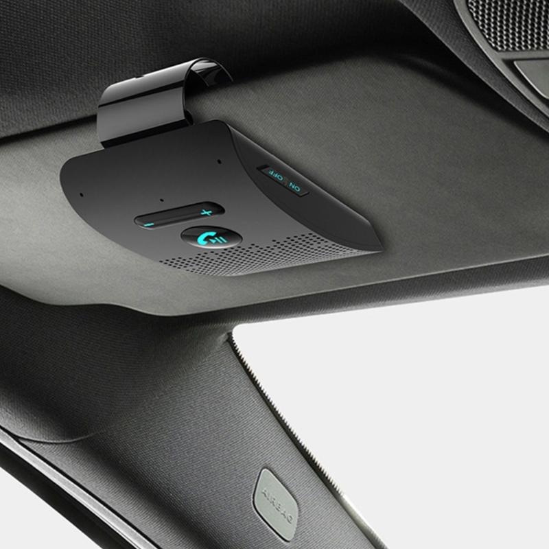 Беспроводной Bluetooth 5.0 Автомобильный комплект Handsfree Стереодинамик BT для телефона MP3 Музыкальный плеер Передатчик Поддержка Siri