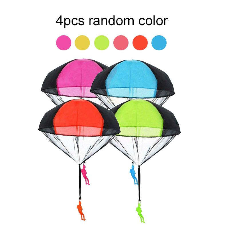 2/4 шт. Мини-парашют для запуска руками для детей, уличные, новинка, смешные игрушки, развивающие, взаимодействие родителей и детей, летающий спорт, подарок TMZ