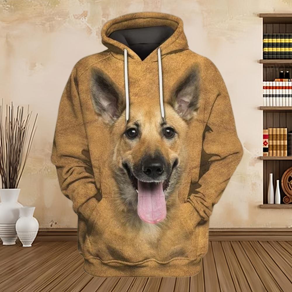 2025 Новые Толстовки 3D Графика Серебряная Лента Толстовки Животные Собака Бельгийская Малинуа Свитшоты Повседневная Одежда в Стиле Харадзюку Спортивная Одежда