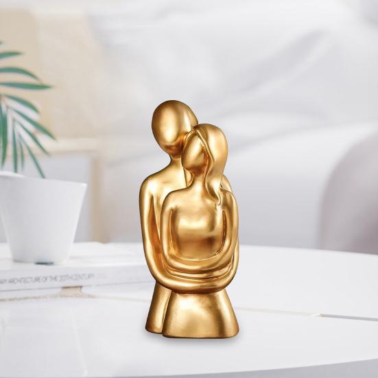 Абстрактная статуэтка обнимающейся пары Современная скандинавская статуэтка пары Скульптура Украшение для гостиной, спальни, офиса Юбилейный подарок на День святого Валентина