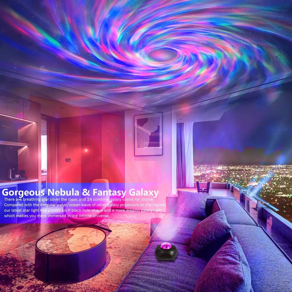 Умный проектор Galaxy Star, управление через приложение, Bluetooth Speark, светодиодный красочный проектор звездного неба, ночная лампа, пульт дистанционного управления для спальни, подарки для детей
