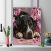 Bernese Mountain Dog Pattern  3pcs 100% Round Full Drill 5D DIY Diamond Painting Embroidery Cross Stitch Rhinestone Décor