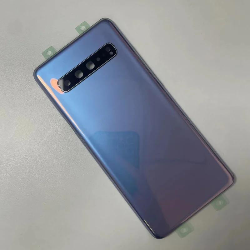 Для Samsung Galaxy S10 5G SM-G977B g977f задняя крышка аккумулятора задняя 3D стеклянная панель корпус чехол объектив камеры замена