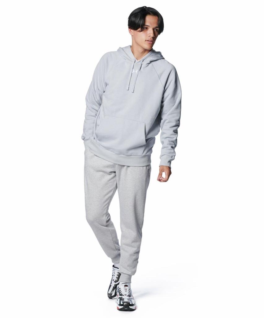[Under Armor] Флисовые штаны-джоггеры UA Rival Мод Серый Светлый Хизер / / Белый XXL