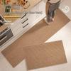 Кухонный коврик под джут - Грязеотталкивающий, Легко чистящийся, Нескользящий, Износостойкий Дизайн с кольцами и ананасами.