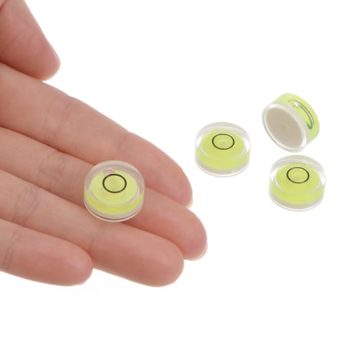 uxcell Round Bubble Level, 15x6mm, Mini Circular Bullseye Level for Leveling Cameras, Tripods, Telescopes, Workshop Turntables, and Picture Frames, Li
