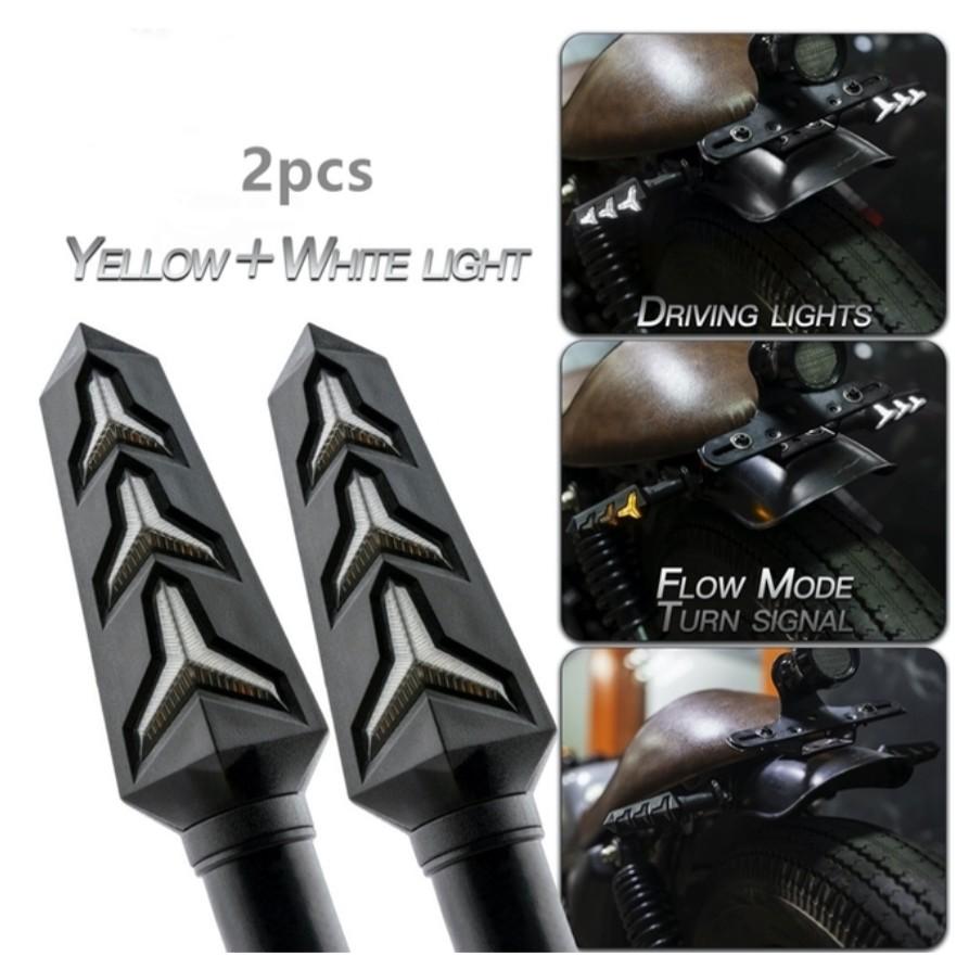 Motorcycle Indicators Flowing Turn Signal Lights Motorbike Turning Indicators 12V 12 LEDs Bulbs for Motorcycle Motorbike