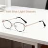 New Fashion Hd Metal Frame Artistic Women'S Flat Light Glasses Ultra Light Neutral High Quality Luxury Anti Blue Light Glasses