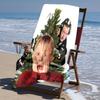 proof beach towel with Home Alone pattern - soft,absorbent,quick-drying,machine washable - perfect for swimming,camping,bathing