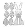 Пасхальное яйцо, кролики, металлические штампы, трафарет, сделай сам, скрапбукинг, альбом, бумажная карта