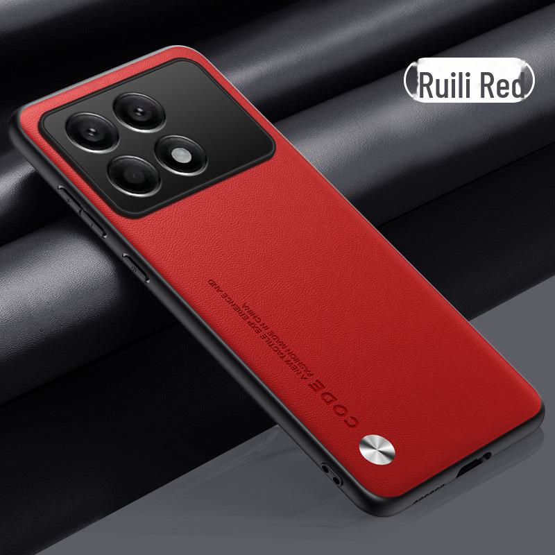 Кожаный чехол с полным покрытием для Redmi K70 Pro Extreme Edition, защитный чехол для K60/K50/K40 — конструкция, защищающая от падений.