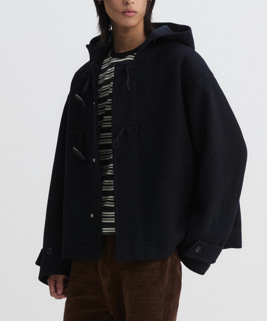 Dnsr Hooded Wool Crop Duffle Coat