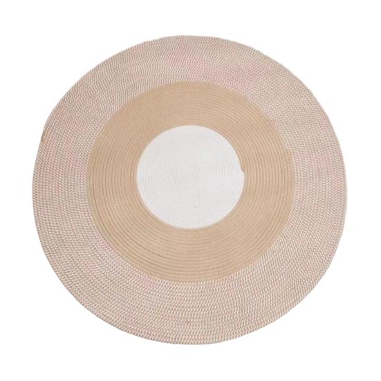 Хлопковый Веревочный Коврик для Кошек Круглый Когтеточка для Кошек Мягкий Моющийся Ковер с Кисточками Двусторонний Плетеный Напольный Коврик для Спальни Гостиной Зоны Отдыха Кошек