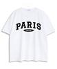 Белая черная футболка Kapital Paris с круглым вырезом, оверсайз, с надписью Under Off Oversized