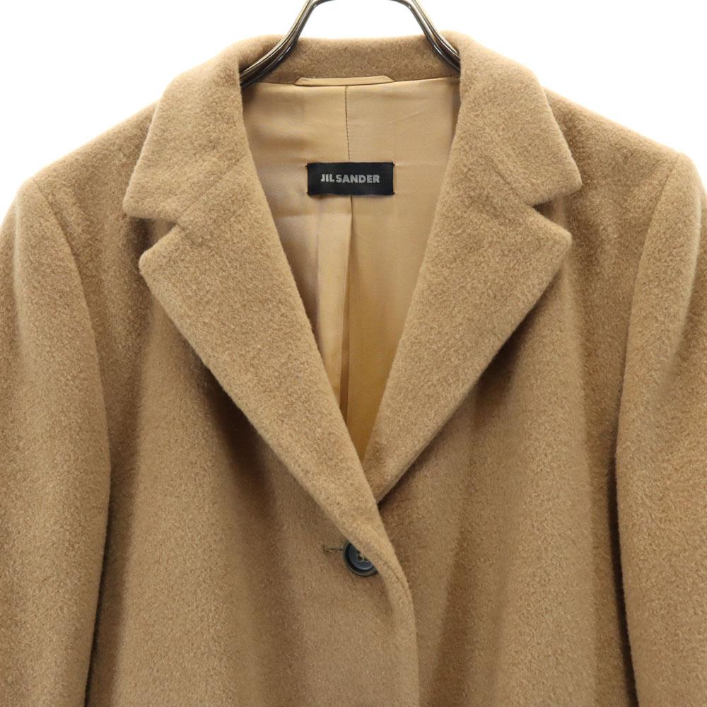 Jil Sander Итальянское пальто Честер из верблюжьей шерсти 38 Бежево-коричневое Женское Б/У