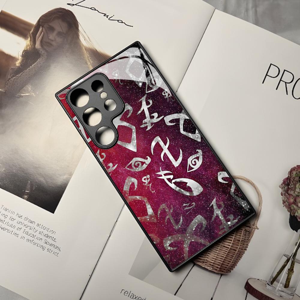 Чехол для телефона Shadowhunters для Samsung Galaxy S24 S23 S22 S20 A24 A54 S21 A34 A53 Note20 M54 Fe Ultra Plus Черный Стеклянный Чехол