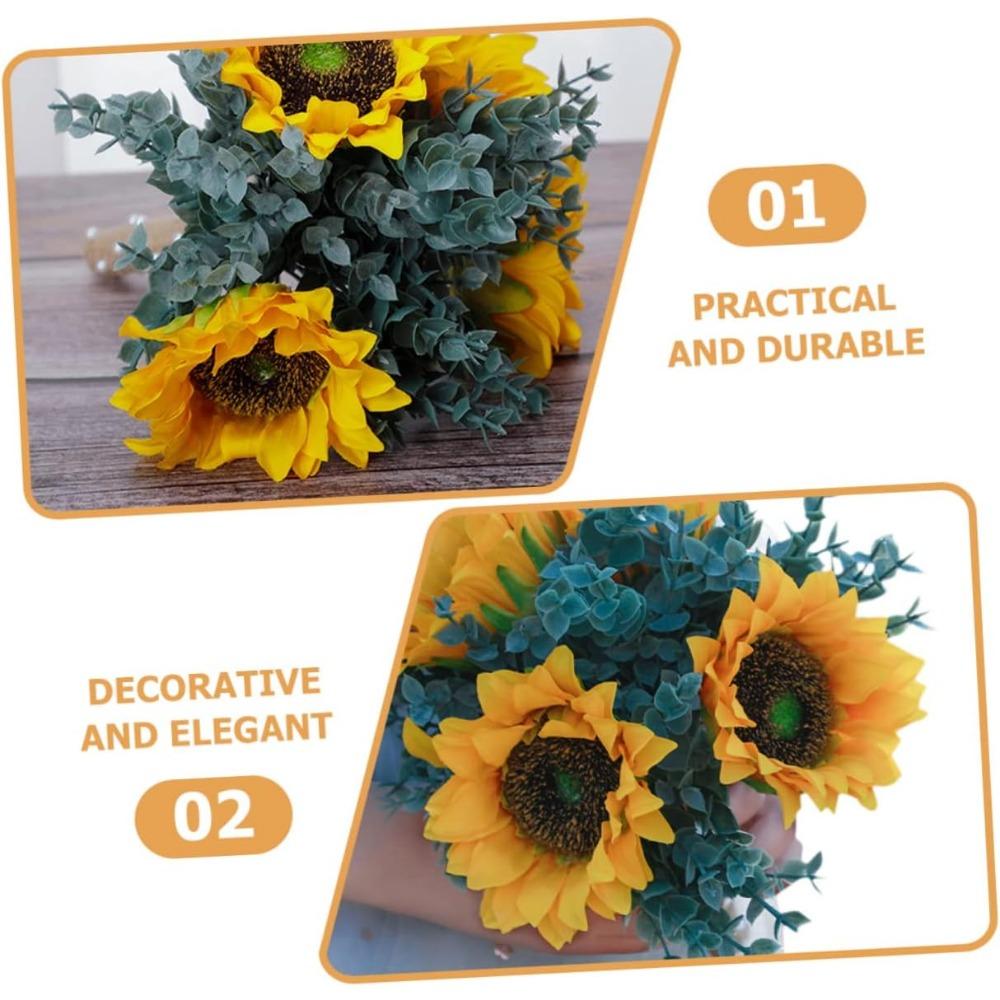 Букет невесты «Подсолнух» Каскадный свадебный букет Букеты невесты для свадьбы Каскадные букеты «Подсолнух» Цветочные центральные композиции Полевые цветы